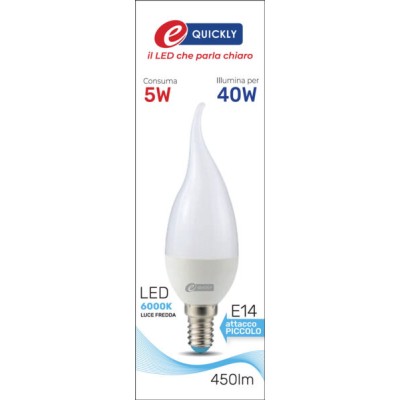 Lamp.c.di vento led e14 5w 6000k