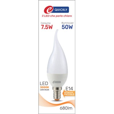 Lamp.c.di vento led e14 7,5w 3000k