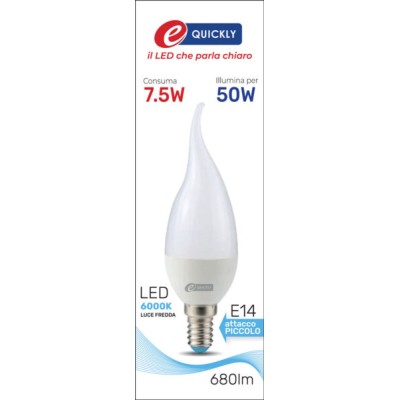Lamp.c.di vento led e14 7,5w 6000k