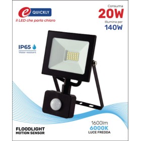 Faretto led 20w sens.mov.6000k ip65