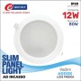 Slim panel 12w 6000k tondo incasso