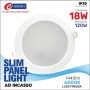 Slim panel 18w 6000k tondo incasso
