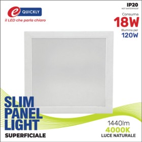 Slim panel 18w 4000k quadr.superf.
