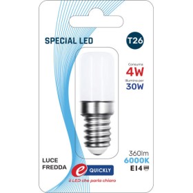 Lampadina led t26 e14 4w 6000k
