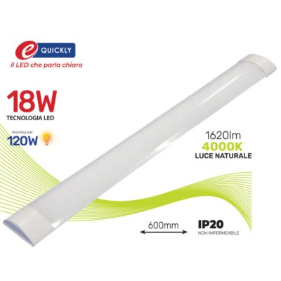 Led batten 18w 1620lm 600mm 4000k