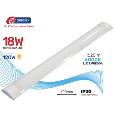 Led batten 18w 1620lm 600mm 6000k