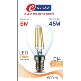 Lamp.sfera led fil.e14 5w 2700k