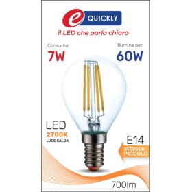 Lamp.sfera led fil.e14 7w 2700k