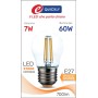 Lamp.sfera led filam.e27 7w 2700k