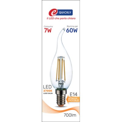 Lamp.c.vento led fil.e14 7w 2700k