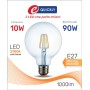 Lamp.globo led fil.e27 10w 2700k