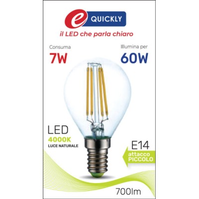 Lamp.sfera led fil.e14 7w 4000k