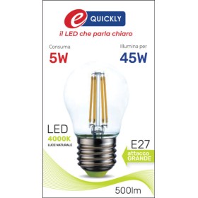 Lamp.sfera led filam.e27 5w 4000k
