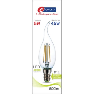 Lamp.c.vento led fil.e14 5w 4000k
