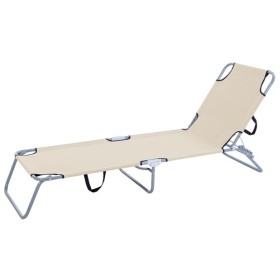 Lettino speed pieghevole ecru