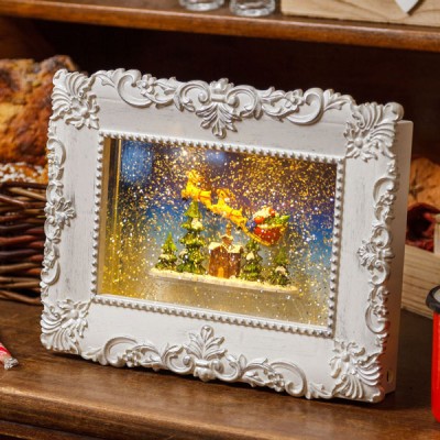 Quadro bianc.ass.led eff.glit.27x21