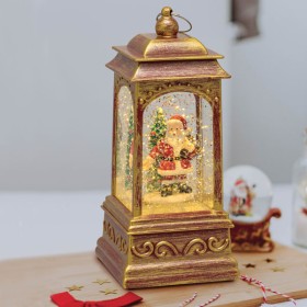 Lanterna h.20,5 oro/glitter led