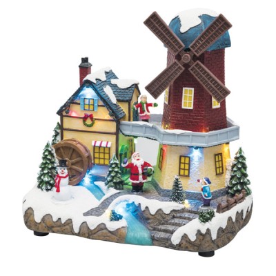 Vill.mulino a vento rotante h23cm