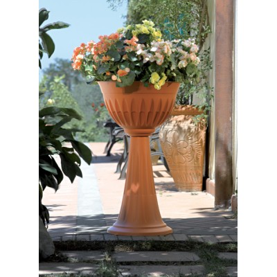 Colonna alba diametro cm.43 h.74,5 colore terracotta