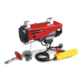 Paranco elettrico 950W. Portata 200/400kg, lunghezza 9/18mt
