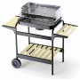 Barbecue 1ripiano, 2mensole cm.58x38x90h paravento in acciaio inox