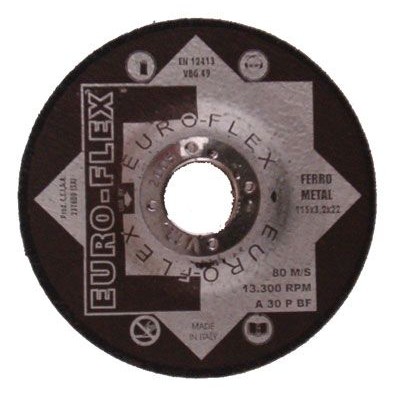 Disco taglio euroflex per smerigliatrice angolare in ferro 115x3,2x22