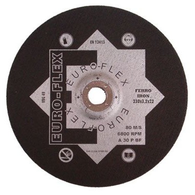 Disco euroflex per smerigliatrice angolare in ferro 230x3,2x22