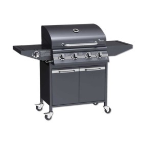 Barbecue a gas 4 fuochi + fornello, doppia griglia,cm.136 x 53 x 105,5