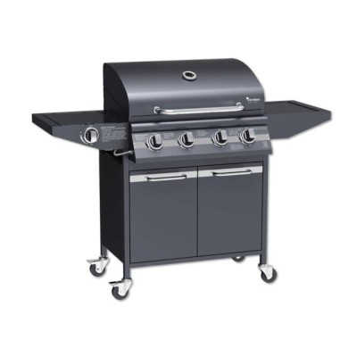 Barbecue a gas 4 fuochi + fornello, doppia griglia,cm.136 x 53 x 105,5