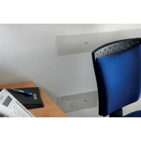 Battisedia trasparente con viti e tasselli cm. 12x80