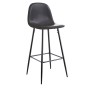 Sgabello alto allen dark grey acciaio/ecopelle cm.40.5x49x160h