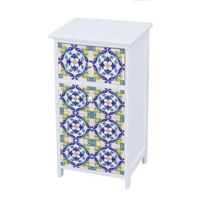 Mobile 1 cassetto + 1 anta 35x30x71h decoro Vietri