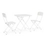 Set Bistrot Yvonne 3 pezzi (1 tavolo + 2 sedie) bianco