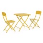 Set Bistrot Yvonne 3 pezzi (1 tavolo + 2 sedie) ocra