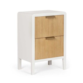 Cassettiera 2 cassetti Charley colore bianco - naturale 40X30X60H