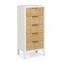 Cassettiera 5 cassetti Charley colore bianco - naturale 40X30X92H