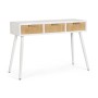 Consolle 3 cassetti Charley colore bianco - naturale 110X40X78H
