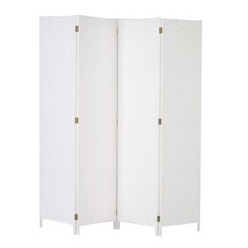 Separe 4 ante da 45x180h bianco in fibra naturale