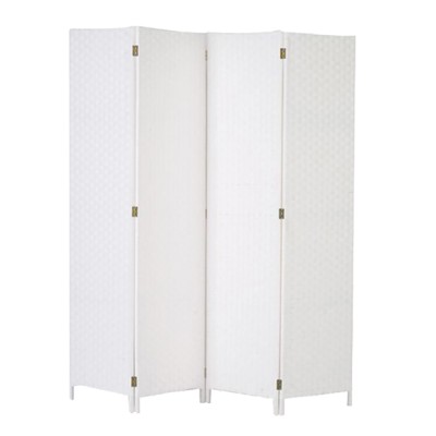 Separe 4 ante da 45x180h bianco in fibra naturale