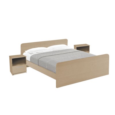 Derby set matrimoniale rovere nordico n.2 comodini con 1 cassetto