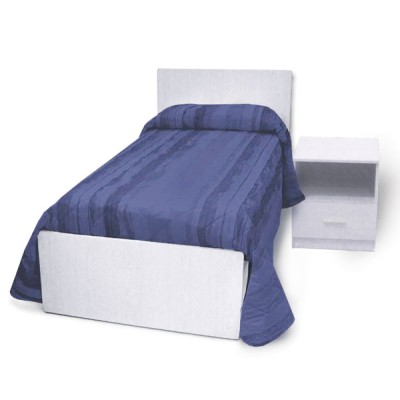 Derby set stanzetta bianco alpes letto 1 piazza e comodino