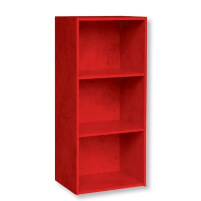 Libreria componibile cm.42x29x89h rosso fuoco