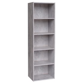 Libreria 40x29x132h cemento in mdf laminato