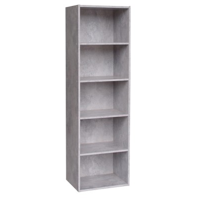 Libreria 40x29x132h cemento in mdf laminato
