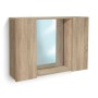 Specchiera bagno cm. 60x13x41h rovere no