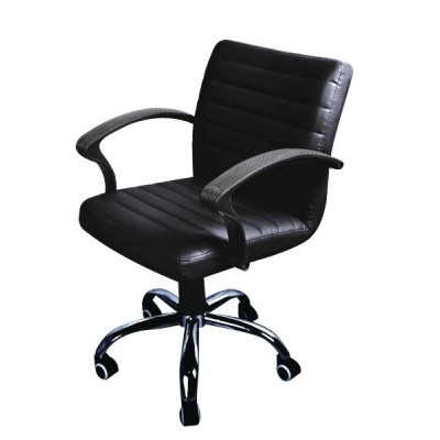 Poltrona helium con braccioli nera cm.57x56x82/92h