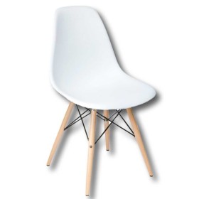 Sedia standy wood polipropilene cm.40x44x82h seduta h.cm.46 bianco