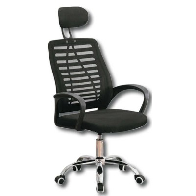 Poltrona ufficio mouse cm.60x45x111-121h seduta cm.44-54h col.nero