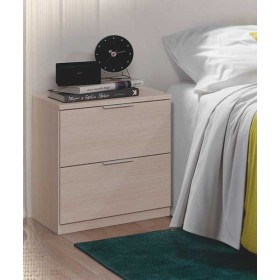 Comodino 2 cassetti 38x34x45h rovere