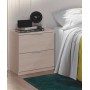 Comodino 2 cassetti 38x34x45h rovere